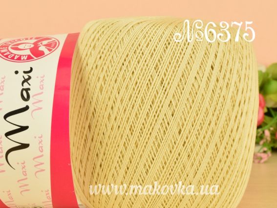 Maxi Madame Tricote пряжа 6375 бежево-кремовий