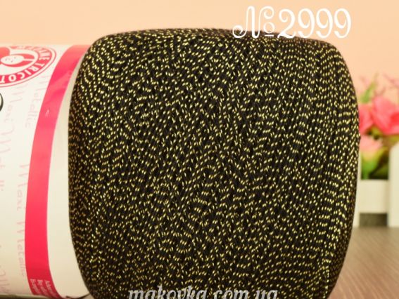 Maxi METALLIC Madame Tricote  2999 чорный з зол. люрексом