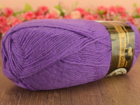 Merino Gold Madame Tricote пряжа 059 бузковий темний