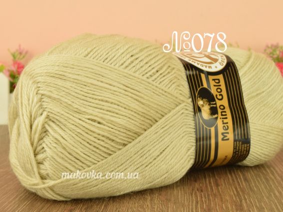Merino Gold Madame Tricote пряжа 078 песочный СНЯТ