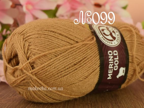 Merino Gold Madame Tricote пряжа 099 мідовий беж
