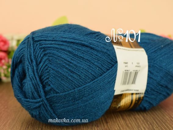 Merino Gold Madame Tricote пряжа 101 морська хвиля