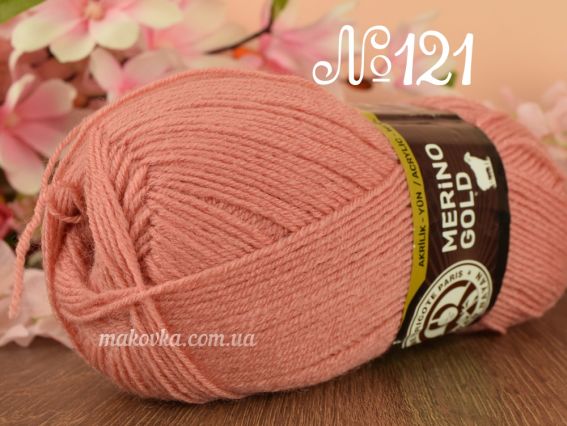 Merino Gold Madame Tricote пряжа 121 запорошений персиковий