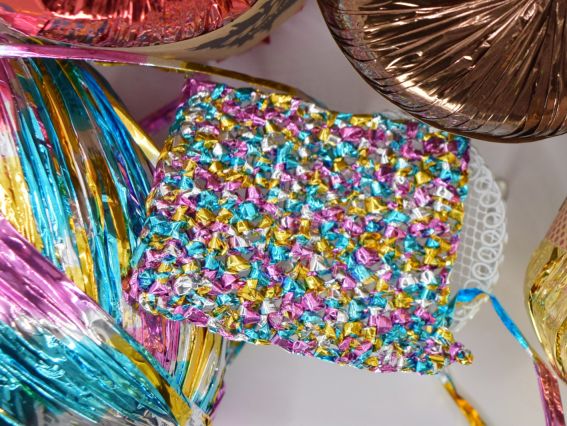 Нитка Металік Рафія Мілда Metallic raffia Milda knitting yarns стрічкова пряжа