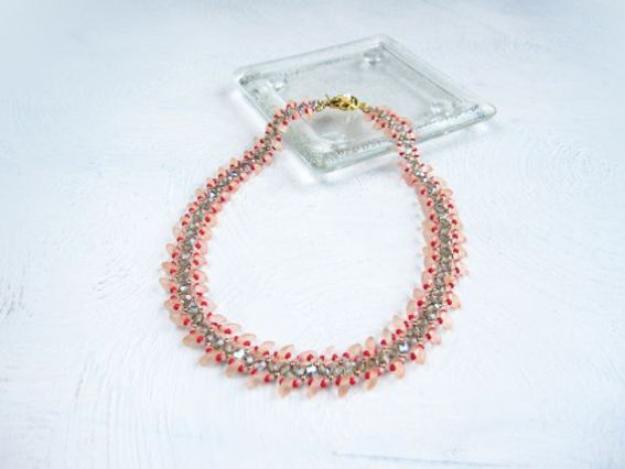 LMA-421 Бісер Miyuki Long Magatama Beads 4х7 мм 10г непрозрачный блестящий  молочный
