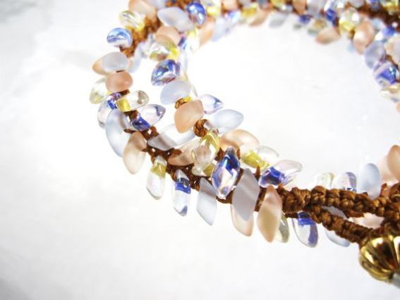 LMA-421 Бісер Miyuki Long Magatama Beads 4х7 мм 10г непрозрачный блестящий  молочный