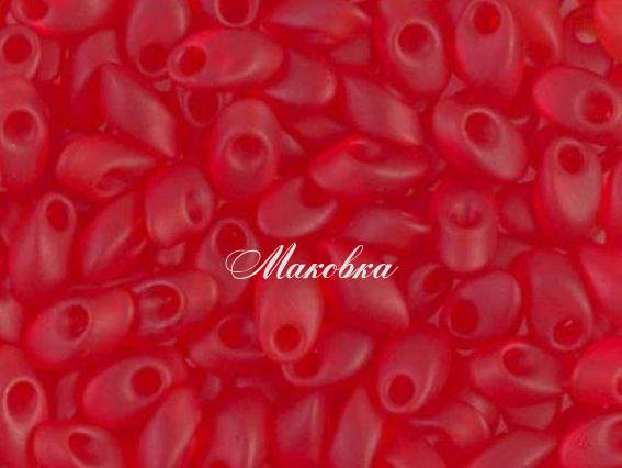 Бисер Miyuki Long Magatama LMA-140F , 10г  красный матовый