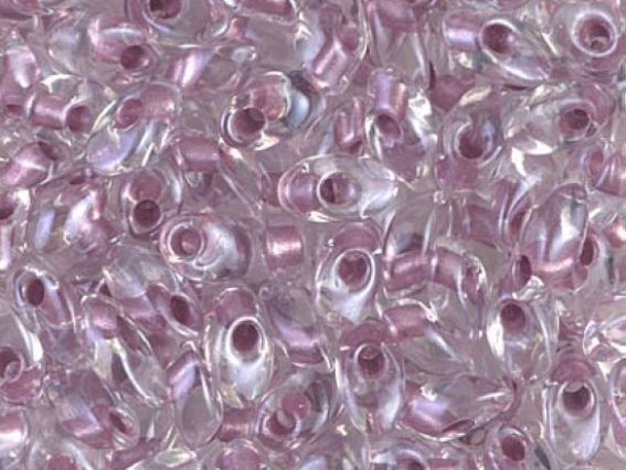 Бисер Miyuki Long Magatama LMA-1523, 10г  розовый цвет. серединка