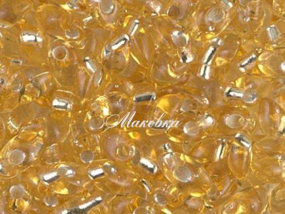 Бисер Miyuki Long Magatama LMA-3 , 10г желтый серебро