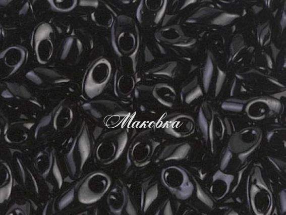 Бісер Miyuki Long Magatama LMA-401 , 10г непрозрачный черный Бісер Miyuki Long Magatama LMA-401 , 10г непрозрачный черный