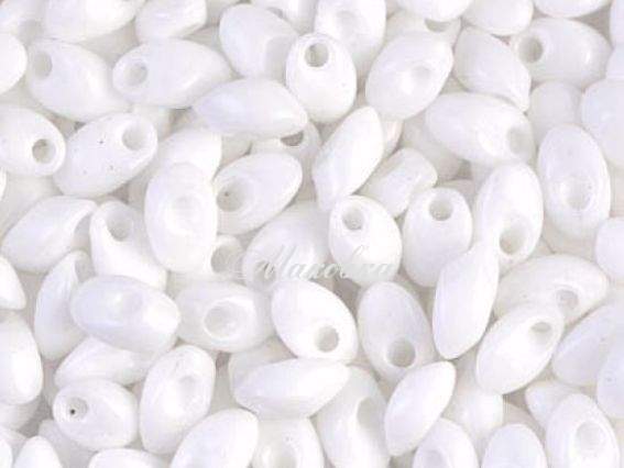 Бисер Miyuki Long Magatama LMA-402, 10г непрозрачный белый