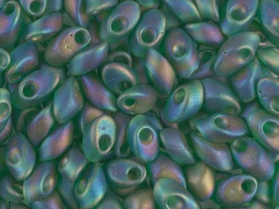 Бисер Miyuki Long Magatama LMA-146FR, 10г  зеленый матовый перламутр