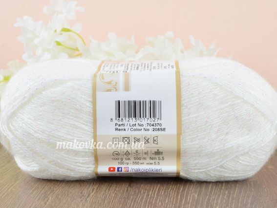 208SE білий голограф.люрекс