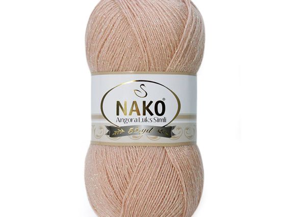 Пряжа Nako Angora Lux Simli Нако Ангора Люкс Сімли з люрексом