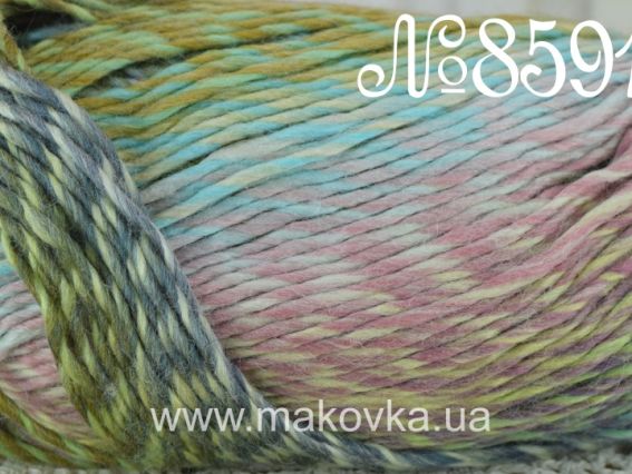 85915 салатовый-бирюза-бордо-серый