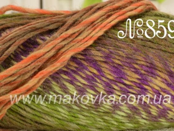 85924 зеленые, фиолетовые, терракотово-коричневые оттенки