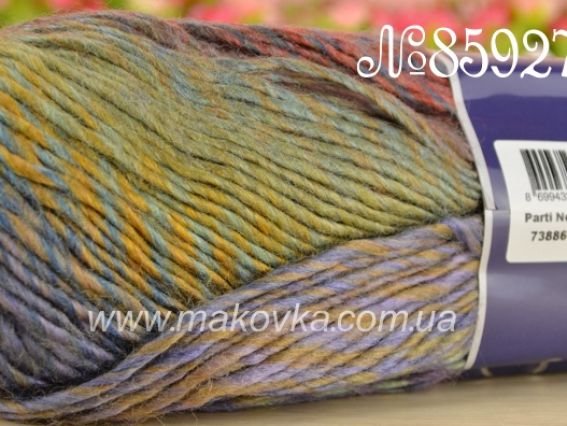 85927 микс желтого, фиолетового, кирпичного, синего и их оттенки