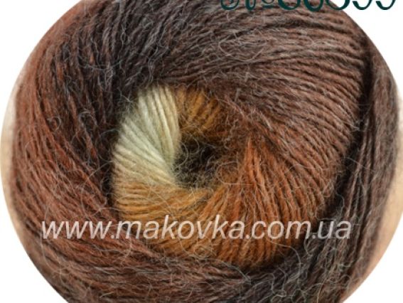 Arya Ebruli Nako пряжа 86399 коричневые оттенки - от темно-коричневого до молочного