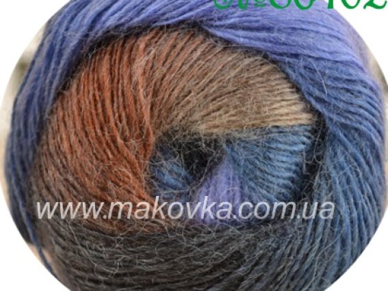 Arya Ebruli Nako пряжа 86402 синие и коричневые оттенки