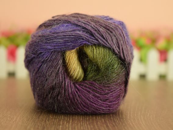 Arya Ebruli Nako пряжа 86409 зелено-фиолет.