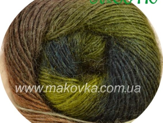 Arya Ebruli Nako пряжа 86410 кофейные, зеленые, болотный оттенки