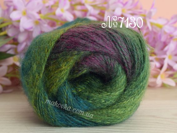 7130 салатовий-зелений-фуксія