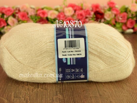 Mohair Delicate Nako пряжа 10870 розовато-бежевый бледный
