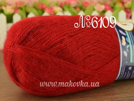Mohair Delicate Nako пряжа 6109 червоний темний