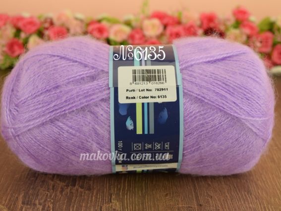 Mohair Delicate Nako пряжа 6135 (1036)  рожево-бузковий