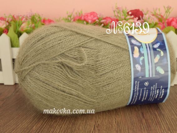 Mohair Delicate Nako пряжа 6139 серо-бежевая