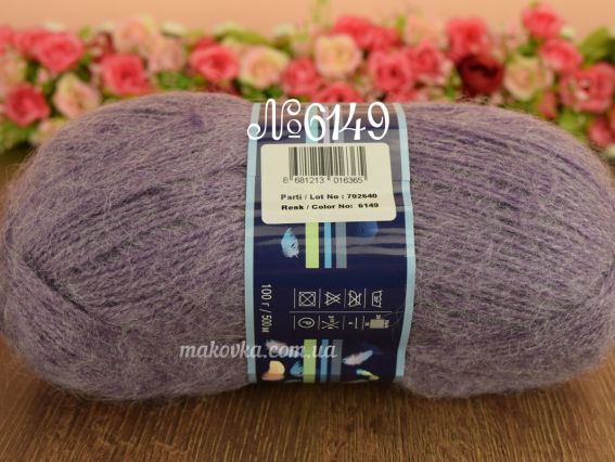 Mohair Delicate Nako пряжа 6149 сиреневый приглушенный 