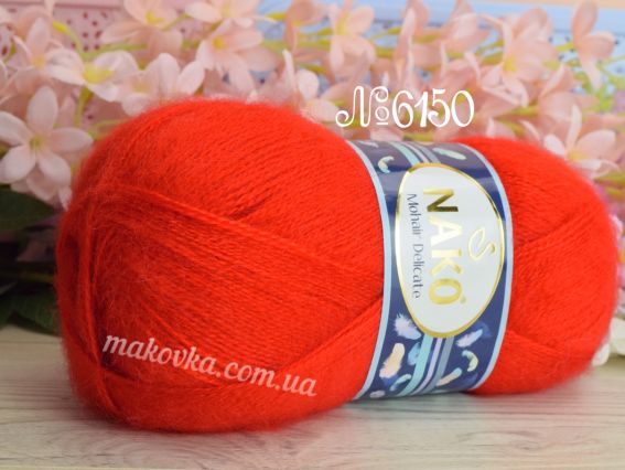 Mohair Delicate Nako пряжа 6150 червоний