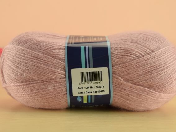 Mohair Delicate Nako пряжа 10639 бледно розовый
