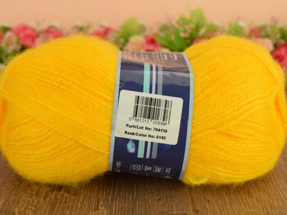 Mohair Delicate Nako пряжа 6142 жовток