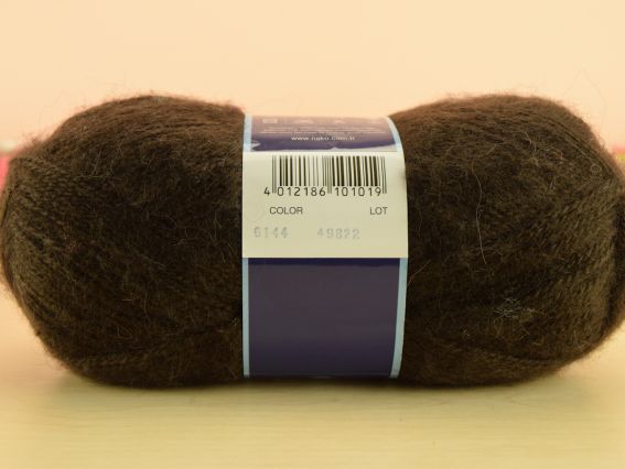 Mohair Delicate Nako пряжа 6144 тем. коричневий