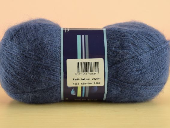 Mohair Delicate Nako пряжа 6146 т. синій