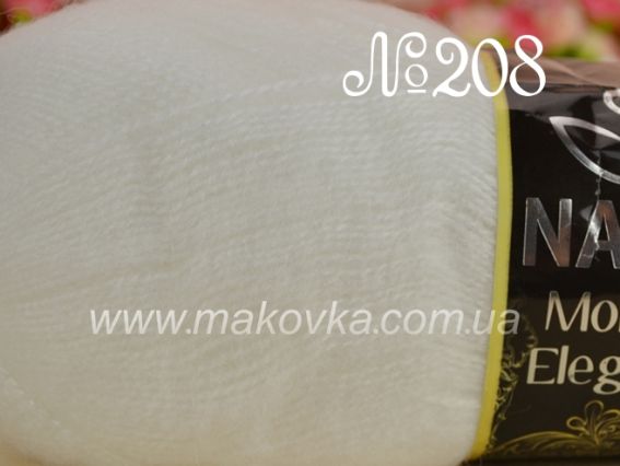 Moher Elegant Nako пряжа 208 белый
