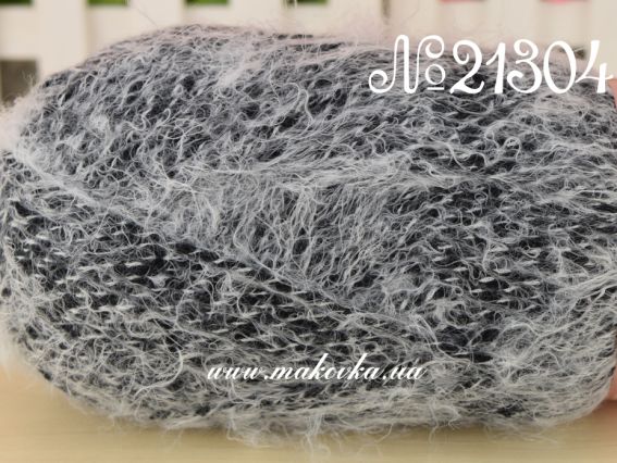 Paris Nako пряжа 21304 черно-белый