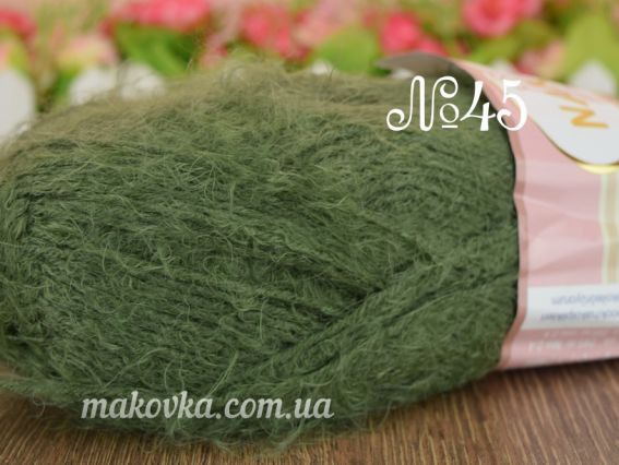 Paris Nako пряжа 45 зелений приглушенний