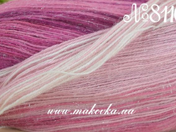 Moher Special Romantik Jakar Nako пряжа 81166 розово-молочный с серебром