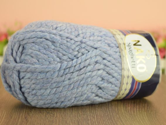 Spaghetti Nako пряжа 149 голубой бледный