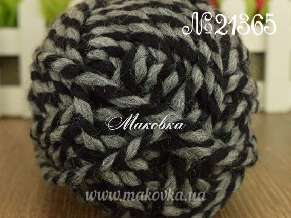 21365 чорно-сірий меланж