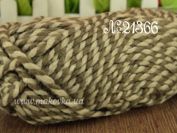 Spaghetti Nako пряжа 21366 кавово-коричневий меланж