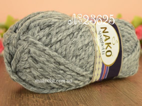 Spaghetti Nako пряжа 23625 серый меланж