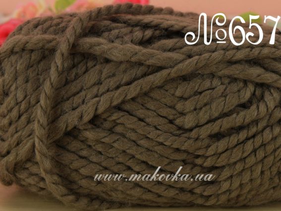 Spaghetti Nako пряжа 6577 коричнево-болотний