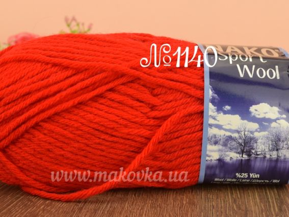 Sport Wool Nako пряжа 1140 красный
