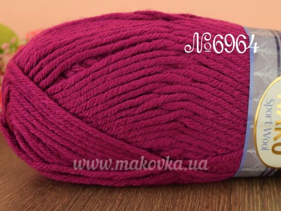 Sport Wool Nako пряжа 6964 фуксия темная