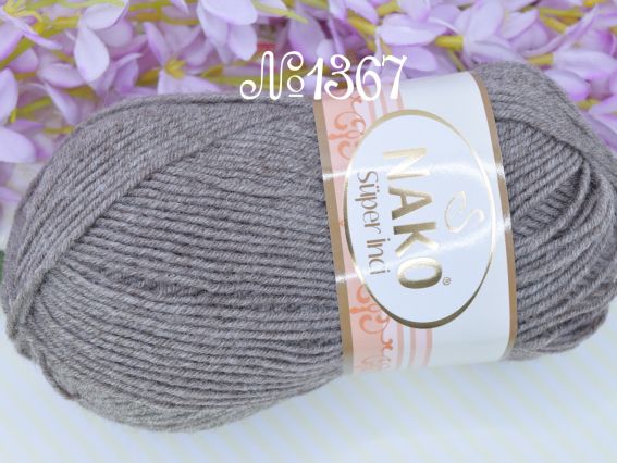 Super Inci Nako пряжа 1367 сірувато-коричневий рябий