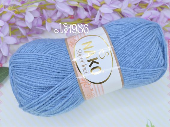 Super Inci Nako пряжа 1986 блакитний