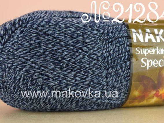 Superlambs Special Nako пряжа 21284 сине-голубой меланж